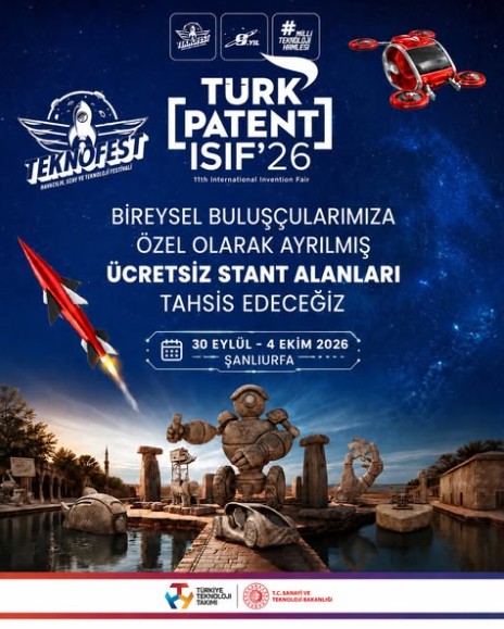 TÜRKPATENT ISIF'26 ULUSLARARASI BULUŞ FUARI'NA DAVET!