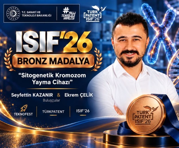 Öğr. Gör. Seyfettin KAZANIR’ın Patent Başarısına TEKNOFEST TÜRKPATENT ISIF’26’dan Bronz Madalya
